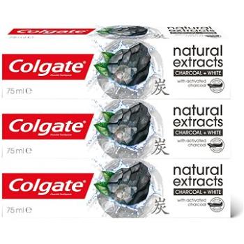 COLGATE Naturals Charcoal & White 3× 75 ml (8590232000241)