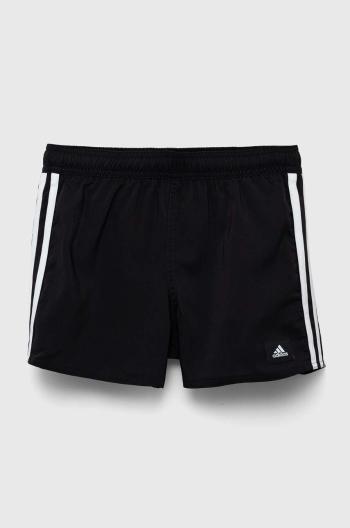 Detské krátke nohavice adidas Performance 3S SHO čierna farba, s nášivkou, nastaviteľný pás