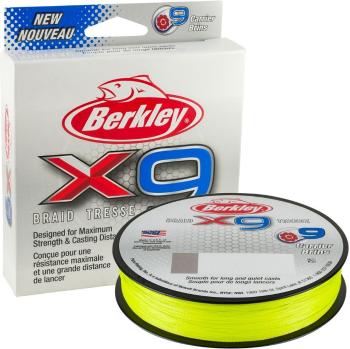 Berkley splietaná šnúra x9 fluro green 150 m-priemer 0,10 mm / nosnosť 9 kg