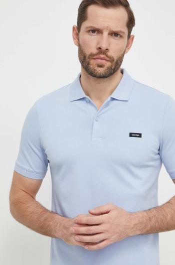 Polo tričko Calvin Klein pánsky, oranžová farba, jednofarebný, K10K111196