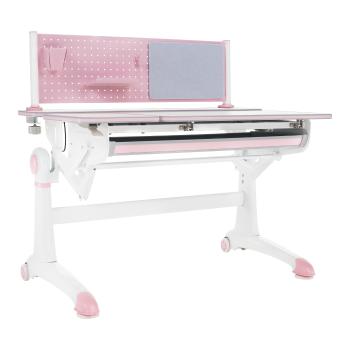 Rastúci písací stôl, ružová/biela, KANTON RP1, rozbalený tovar