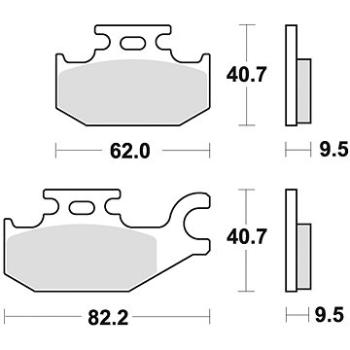 Braking brzdové doštičky (semi-metalická zmes SM1) (2 ks) M501 – 168 (M501-168)