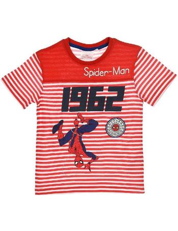 Spider-man červené chlapčenské pruhované tričko vel. 116
