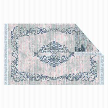 KONDELA Obojstranný koberec, vzor/modrá, 80x150, GAZAN