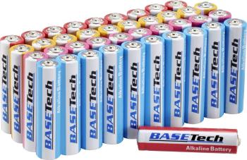 Basetech LR03 mikrotužková batérie typu AAA  alkalicko-mangánová 1300 mAh 1.5 V 40 ks