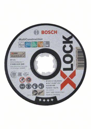 Bosch Accessories  2608619268 rezný kotúč rovný  115 mm 22.23 mm 1 ks