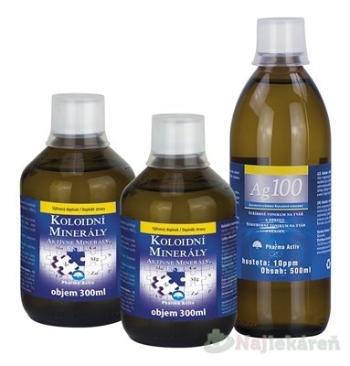 Pharma Activ Aktívne minerály extra AKCIA 2 x 300 ml + Koloidné striebro Ag100 10ppm 500 ml set