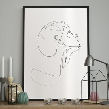 Nástenný plagát v ráme SKETCHLINE/FACE, 50 x 70 cm