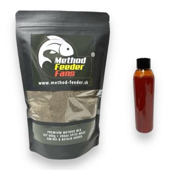 Method feeder fans premium method mix set 600 g + 200 ml booster - spice meat