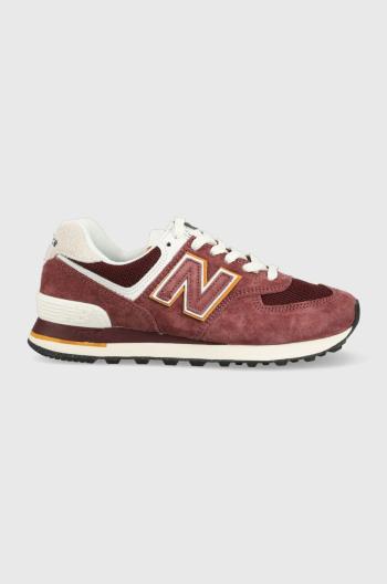 Tenisky New Balance U574MO2 bordová farba