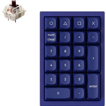 Keychron QMK Q0 Hot-Swappable Number Pad RGB Gateron G Pro Brown Switch Mechanical – Blue Version (Q0-J3)