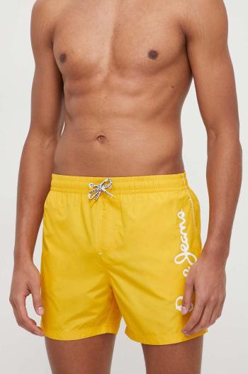 Plavkové šortky Pepe Jeans LOGO SWIMSHORT žltá farba, PMB10393