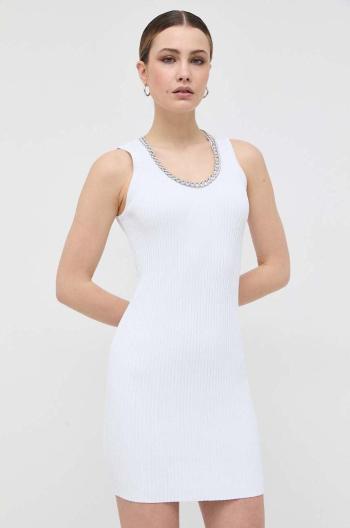 Šaty Silvian Heach biela farba, mini, priliehavá