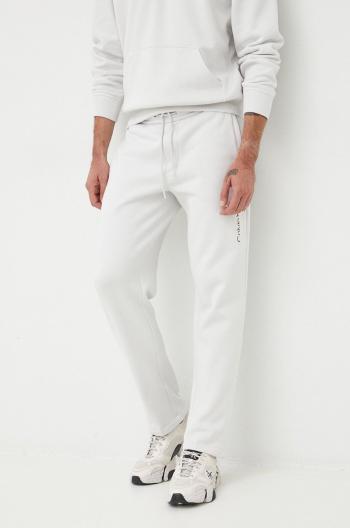 Nohavice Calvin Klein Jeans pánske, šedá farba, jednofarebné