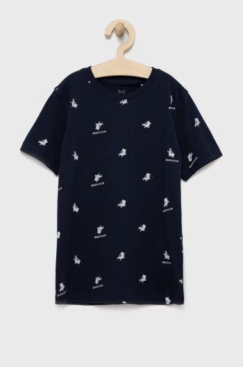 Detské bavlnené tričko Jack & Jones tmavomodrá farba, s potlačou
