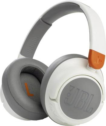 JBL Harman JR 460NC  Bluetooth, káblové detské slúchadlá Over Ear cez uši eliminácia hluku biela