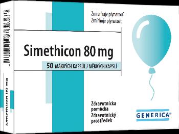 Generica Simethicon 80 mg, 50 kapsúl