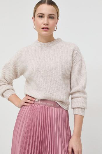 Vlnený sveter Marella dámsky, béžová farba, teplý