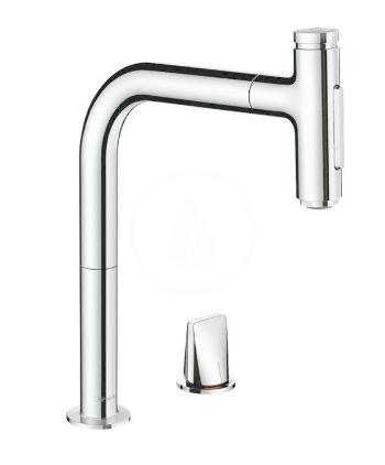 HANSGROHE HANSGROHE - M71 Drezová batéria M7120-H200 s výsuvnou spŕškou, 2-otvorová inštalácia, sBOX, chróm 73818000