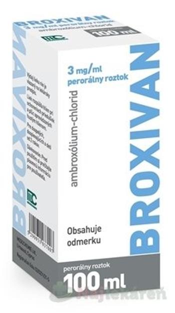 BROXIVAN 3 mg/ml perorálny roztok na vykašliavanie 100 ml