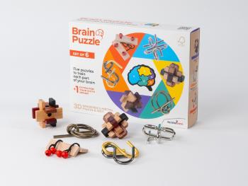 Brain Puzzle súprava 6 hlavolamov