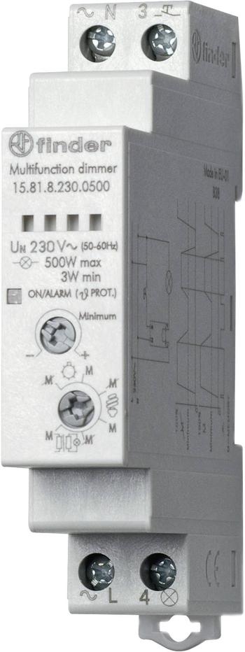 stmievač na DIN lištu montážna lišta Finder 15.81.8.230.0500 1 spínací 230 V/AC  500 W  1 ks