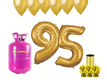 HeliumKing Hélium párty set na 95. narodeniny so zlatými balónmi