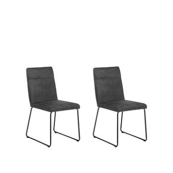 Dve sivé jedálenské stoličky NEVADA, 84823 (beliani_84823)
