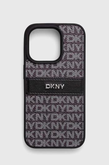 Puzdro na mobil Dkny iPhone 15 Pro 6.1 čierna farba, DKHCP15LPRTHSLK