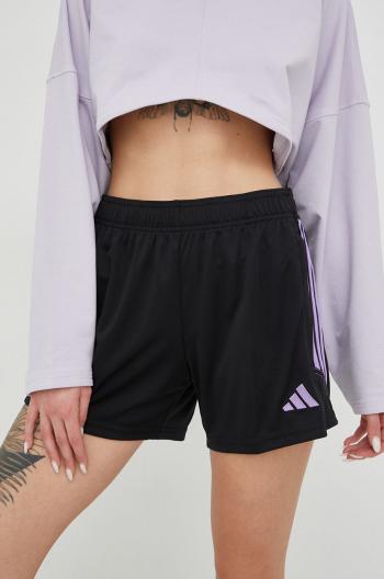 Tréningové šortky adidas Performance Tiro 23 dámske, čierna farba, s nášivkou, vysoký pás