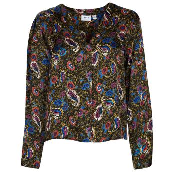 Vila  VISURINA V-NECK L/S TOP/  Košele a blúzky Viacfarebná