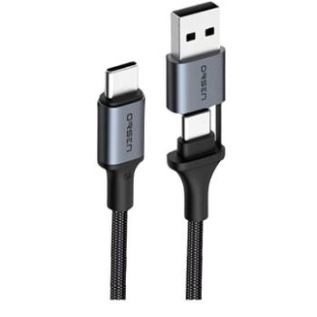 Eloop Orsen S8 Type-C to USB-C + USB-A Cable 100 W 1,5 m Black (S8_Black)