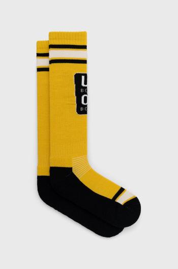 Ponožky s prímesou vlny Eivy žltá farba
