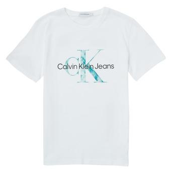 Calvin Klein Jeans  Tričká s krátkym rukávom MONOGRAM LOGO T-SHIRT  Biela