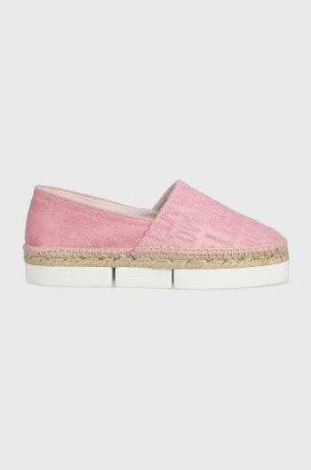 Espadrilky Love Moschino Scarpad Espam 35 ružová farba, na platforme, JA10313G1G