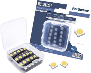 Barthelme  sada SMD LED  5050 teplá biela 7000 mcd 120 ° 60 mA 3 V 100 ks Bulk