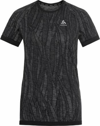 Odlo The Blackcomb Light Base Layer Women's Black/Space Dye L Bežecké tričko s krátkym rukávom