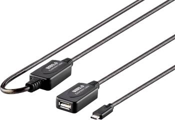 Renkforce #####USB-Kabel USB 2.0 #####USB-C™ Stecker, #####USB-A Buchse 7.50 m čierna pozlátené kontakty
