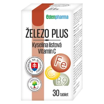 EDENPHARMA Železo plus kyselina listová vitamín C tablety 30 ks