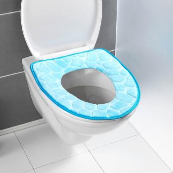Polstrované sedadlo na WC, modré