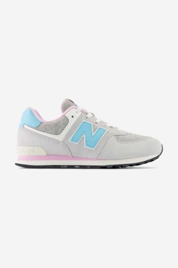 Detské tenisky New Balance GC574NB1 šedá farba