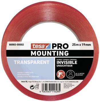 tesa Mounting PRO Transparent 66965-00002-00 montážna páska  priehľadná (d x š) 25 m x 19 mm 1 ks