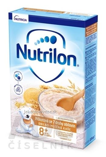 Nutrilon obilno-mliečna kaša piškótová so 7 druhmi obilnín, bez palmového oleja (od ukonč. 8. mesiaca) (inov.2021) 1x225 g