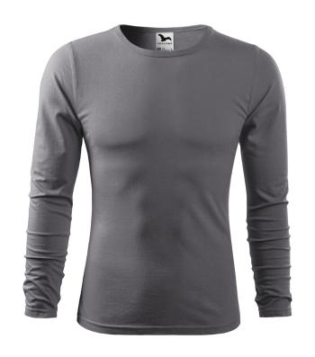 MALFINI Pánske tričko s dlhým rukávom Fit-T Long Sleeve - Oceľovo šedá | L