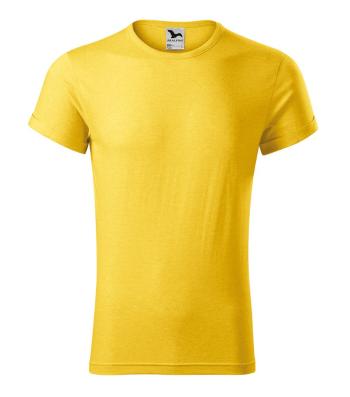 MALFINI Pánske tričko Fusion - Žltý melír | S