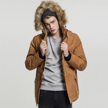 Urban Classics Heavy Cotton Imitation Fur Parka toffee - L