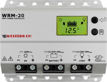Western Co. WRM20 solárny regulátor nabíjania MPPT 12 V, 24 V 20 A