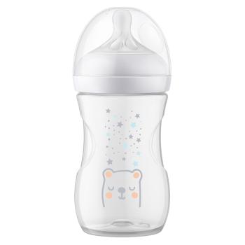 PHILIPS AVENT Fľaša Natural Response s ventilom AirFree 260 ml, 1m+, medveď