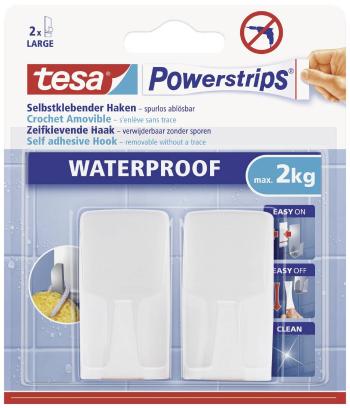 Tesa Powerstrips® Waterproof Hook Plastic 2 Hooks