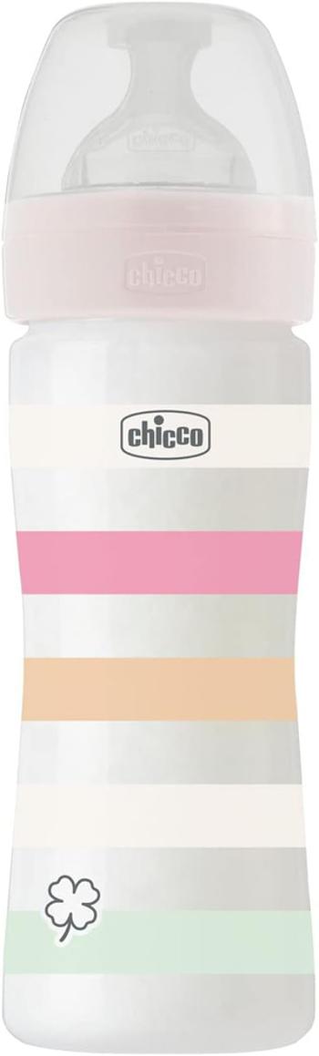 CHICCO Fľaša dojčenská Well-being silikón dievča 250 ml